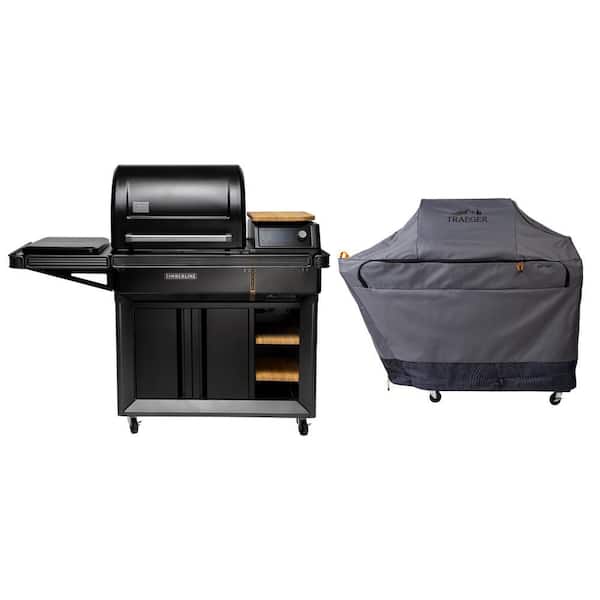 Traeger Timberline Wood Pellet Grill in Black with Cover
