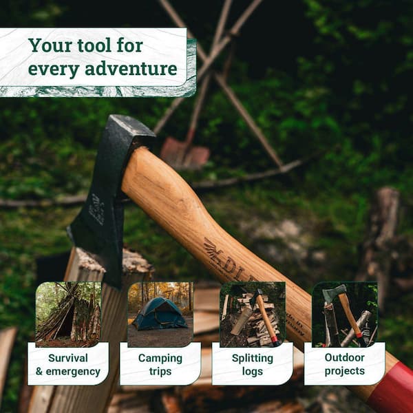 ADLER 19.5 in. Hickory Handle Canoe Axe 201.0H060B214 - The Home Depot