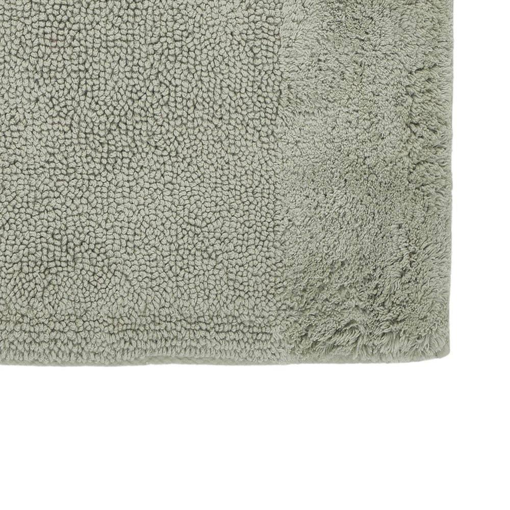 Granada Dark Sage Cotton Tufted Non-Slip Rectangle Bath Rug