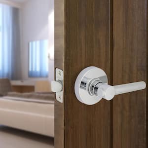 Highland Bright Chrome Hall and Closet Door Lever with Round Rose
