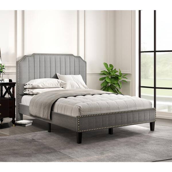 upholstered bed frame compatible with adjustable bed