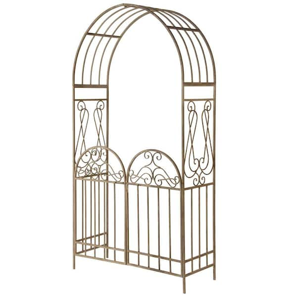 National Tree Company 93 in. Garden Accents Gated Archway