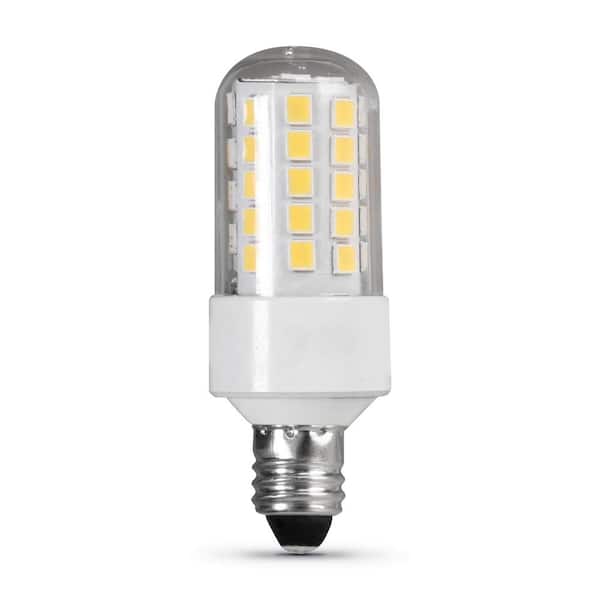 Feit Electric 50-Watt Equivalent Bright White (3000K) T4 Mini Candelabra  E11 Base Decorative LED Light Bulb BP50MC/830/LED/HDRP - The Home Depot