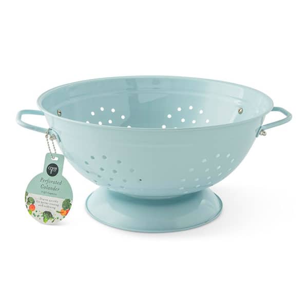Blue 5 qt. Perforated Colander