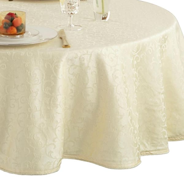 Opal Innocence Tablecloth, Ivory - 70"W x 70"L