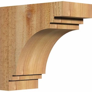 4 in. x 8 in. x 8 in. Western Red Cedar Pescadero Rough Sawn Corbel