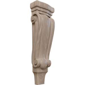 2-3/8 in. x 5-1/8 in. x 15-1/2 in. Unfinished Wood Walnut Medium Traditional Pilaster Corbel