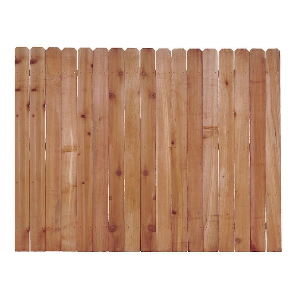 ProWood 6 ft. H x 8 ft. W Cedar Dog-Ear Fence Panel