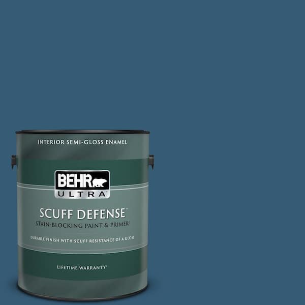 BEHR ULTRA 1 gal. #M490-7 Shasta Lake Extra Durable Semi-Gloss Enamel Interior Paint & Primer