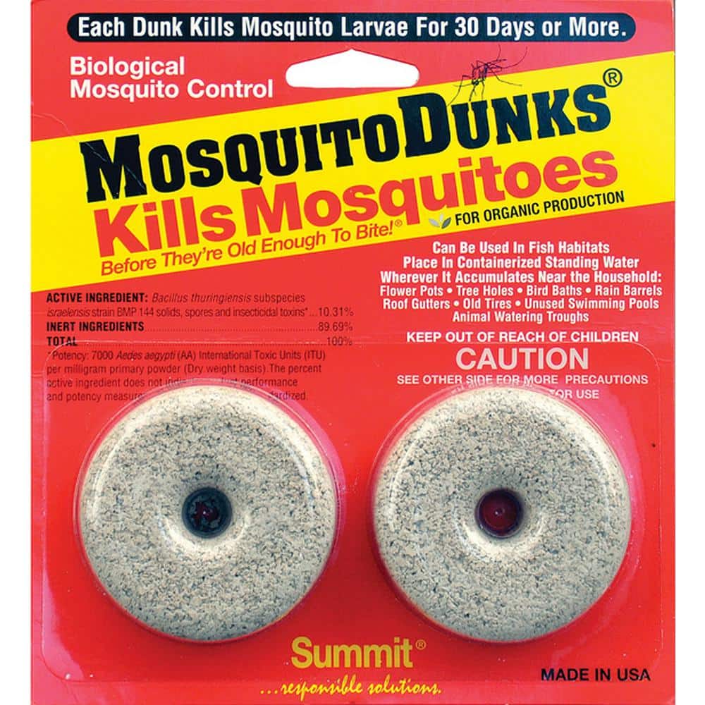 Summit Mosquito Dunks Mosquito Larvacide 2 Count 102 12 The Home Depot