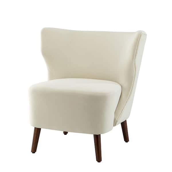 JAYDEN CREATION Pelias Ivory Side Chair with Wingback