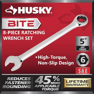 BITE SAE 72-Tooth Ratcheting Wrench Set (8-Piece)