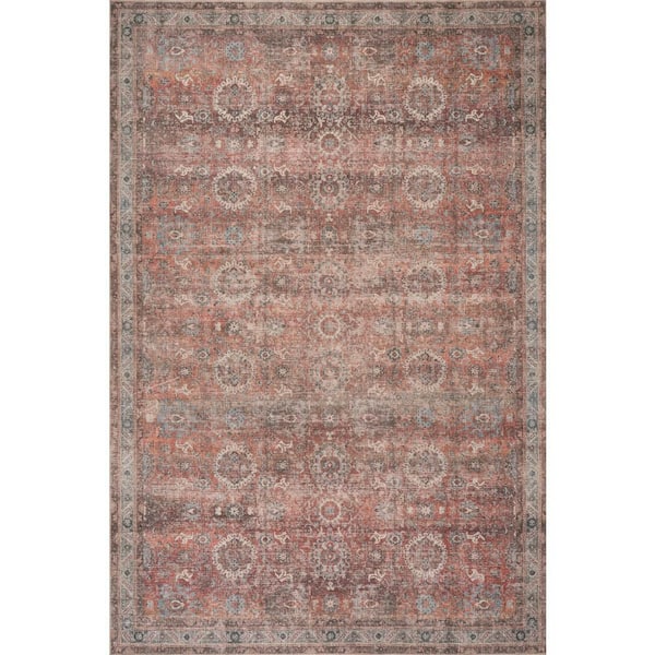 Mirelli Antiqued Jute-Blend Area Red 3 ft. x 6 ft. Indoor Runner Rug