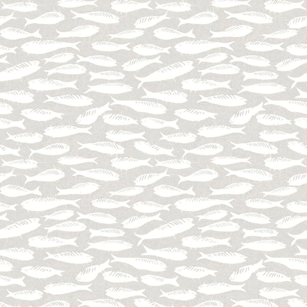 Chesapeake Nunkie Light Grey Sardine Wallpaper Sample