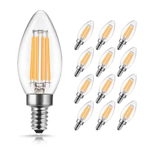 40-Watt Equivalent B11 Dimmable Edison LED Light Bulb Soft White 2700K (12-Pack)