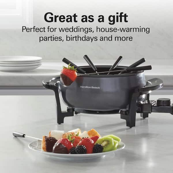 Hamilton Beach quart Ceramic Cheese, Chocolate or broth fondue
