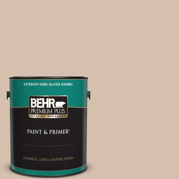 BEHR PREMIUM PLUS 1 gal. #MQ2-36 Elusive Dawn Semi-Gloss Enamel Exterior Paint & Primer