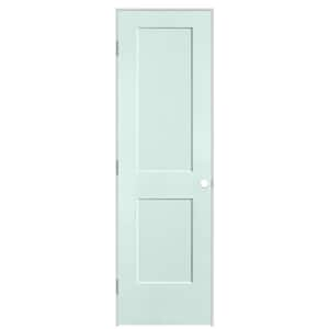 24 in. x 80 in. 2-Panel Logan Right-Hand Hollow Core Sea Glass Molded Composite Single Prehung Interior Door