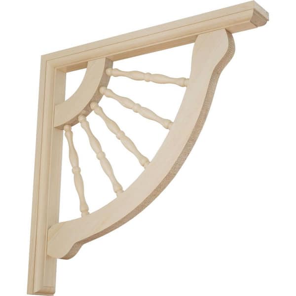 1-1/2 in. x 12 in. x 12 in. Rubberwood Crendon Wagon Wheel Bracket