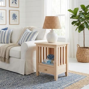 Unfinished Storage End Table
