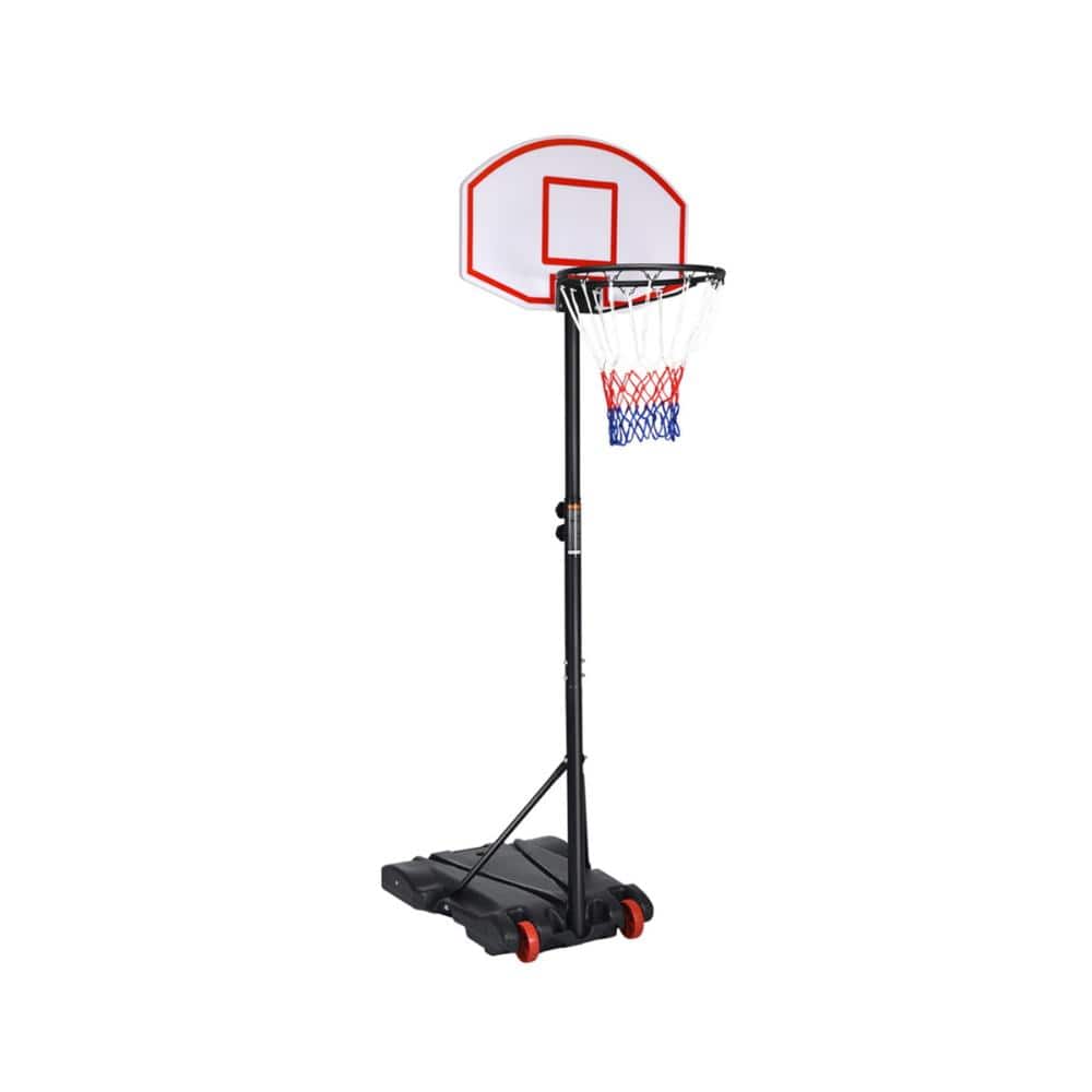 Portable Basketball Hoop System Height Adjustable 5.8 ft. to 6.8 ft. with Fillable Base and Wheels