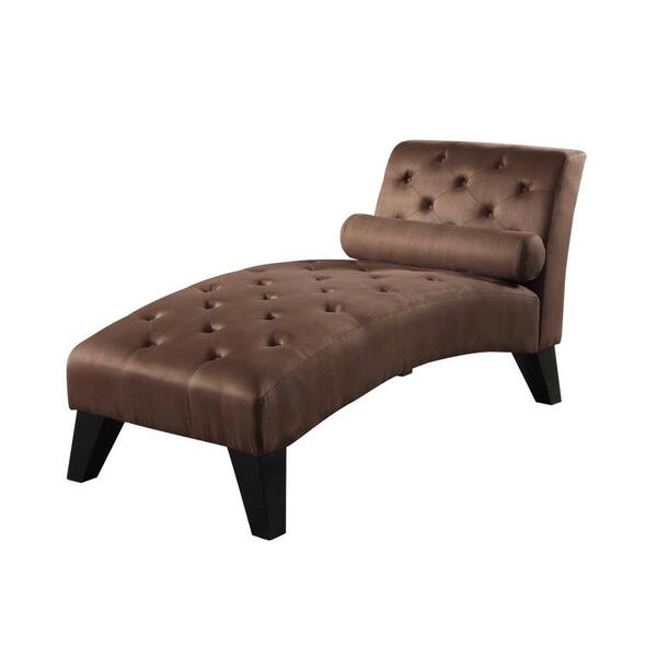 Unbranded Chocolate Microfiber Chaise Loung