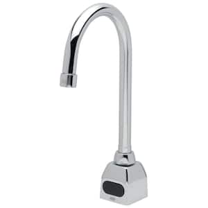 AquaSense Battery Powered Touchless Single Hole Gooseneck Sensor Bathroom Faucet with 1.5 gpm Laminar Flow in Chrome