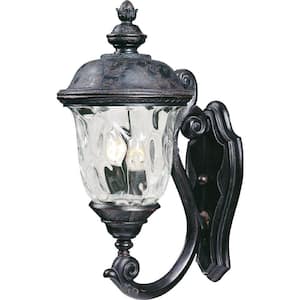Carriage House Vivex 2-Light Oriental Bronze Outdoor Wall Lantern Sconce