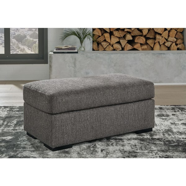 Signature DESIGN BY ASHLEY Gardiner Gray Polyester Rectangle Cocktail Medium Ottoman