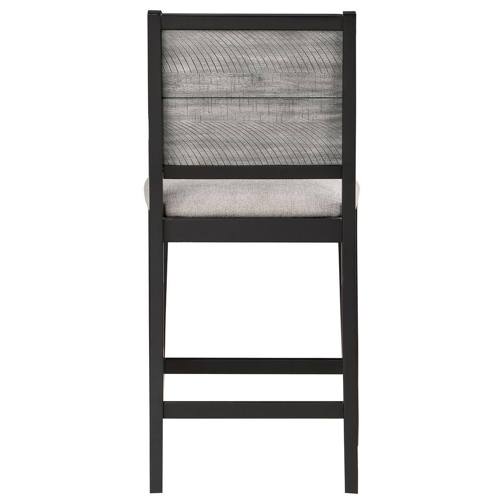 Elodie Gray Upholstered Counter Height Dining Chair with Wood Frame