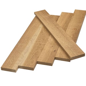 1 in. x 4 in. x 2 ft. Quarter Sawn White Oak S4S Hardwood Board (5-Pack)