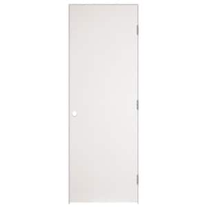 30 in. x 80 in. Flush Hardboard Left-Handed Hollow-Core Smooth Primed Composite Single Prehung Interior Door