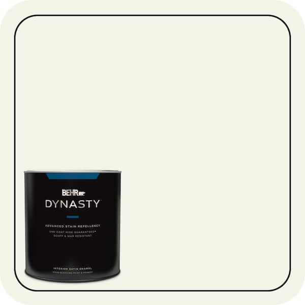 BEHR DYNASTY 1 qt. #GR-W10 Calcium Satin Enamel Interior Stain-Blocking Paint and Primer
