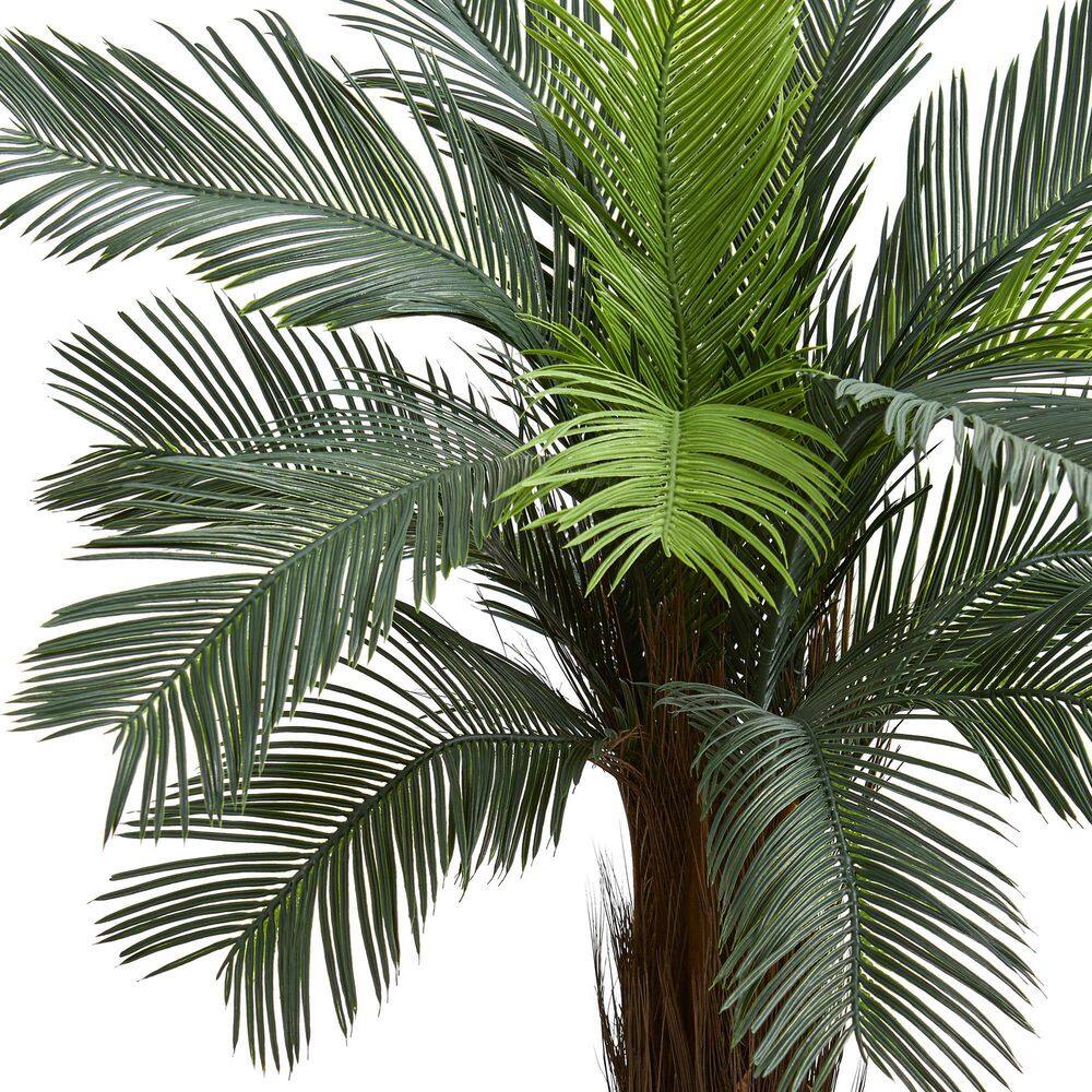 4.5 ft Green Cycas Artificial Tree in Orange Planter