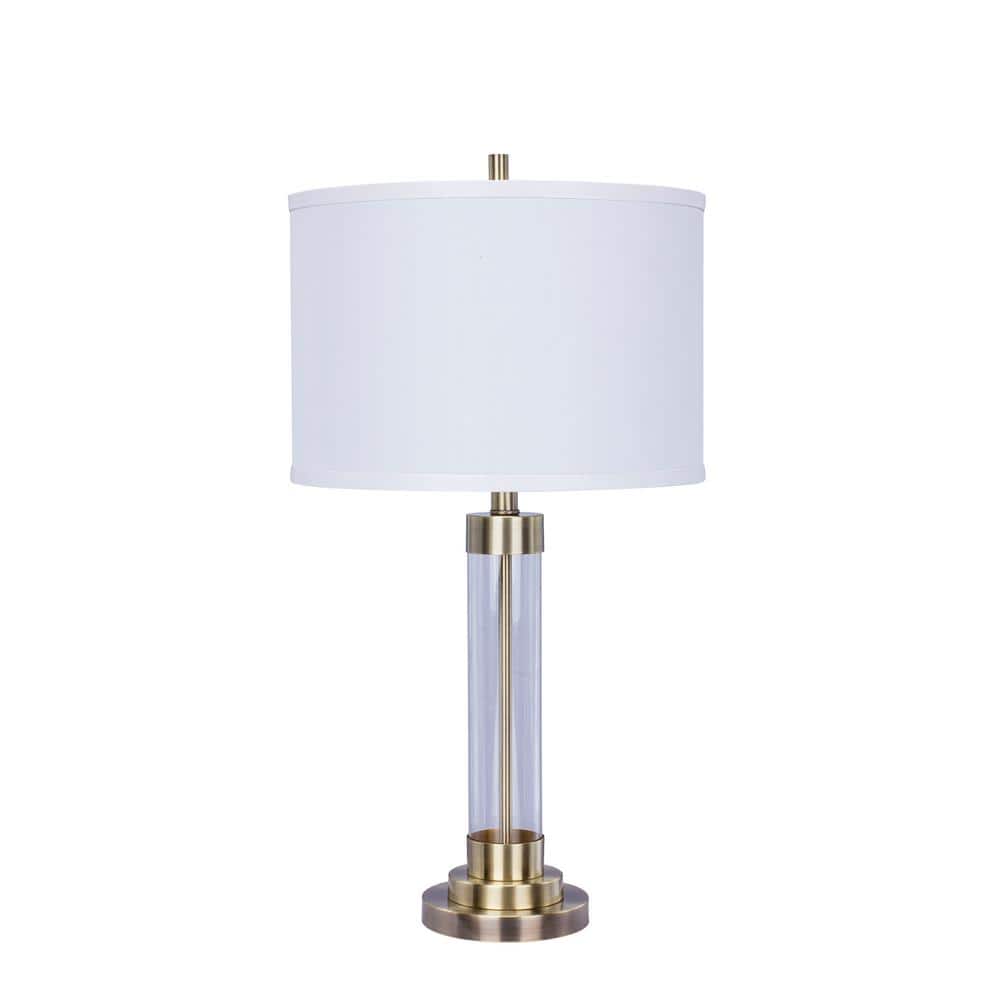 Clear Glass Table Lamp W 5129ab, Brooklyn Brass Table Lamp