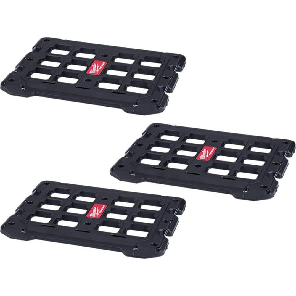 Packout 18 in. Black Resin Wall and Floor Mounting Plate for Storage (3-Pack) price history on PriceWatchPro