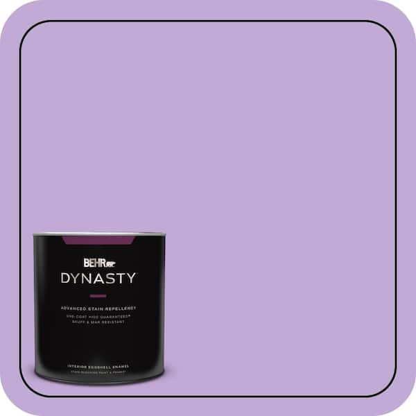 BEHR DYNASTY 1 qt. #MQ4-59 Purple Gladiola One-Coat Hide Eggshell Enamel Interior Stain-Blocking Paint & Primer