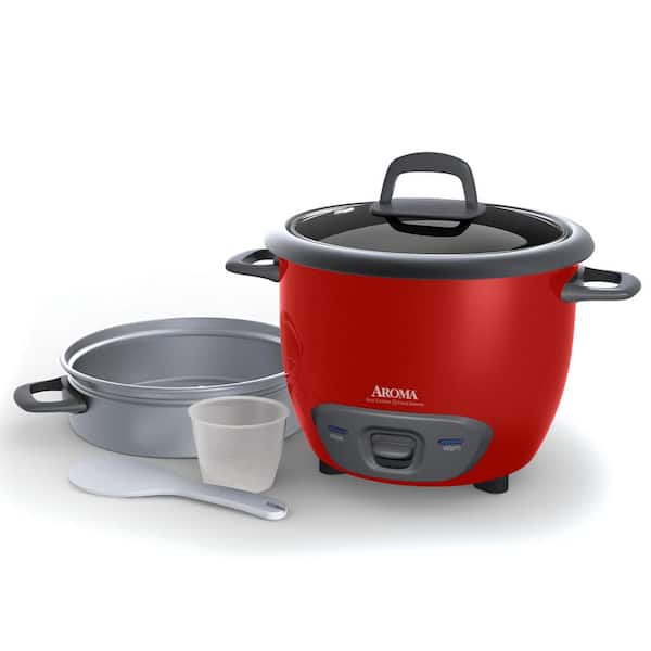  Oster 6-Cup Rice Cooker with Steamer, Red (004722-000