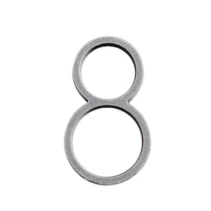 5 in. Silver Reflective Floating or Flush House Number 8
