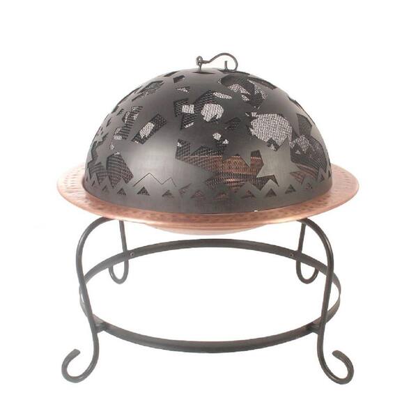 Unbranded 32 in. Round Star Cutout Fire Pit