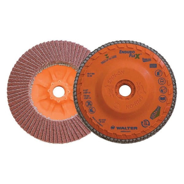 ENDURO-FLEX Stainless 4.5 in. x 5/8-11 in. Arbor GR60, Blending Flap Disc (10-Pack)