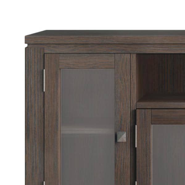 Farmhouse Brown Solid Wood 72" Wide TV Media Stand