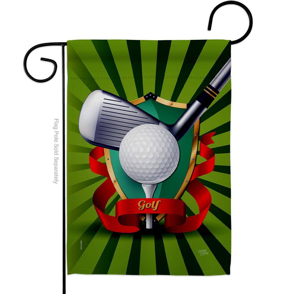 Breeze Decor 13 in. x 18.5 in. Swing Golf Garden Flag 2Sided Sports