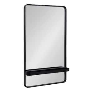 Estero 20 in. W x 34 in. H Metal Black Rectangle MidCentury Framed Decorative Wall Mirror