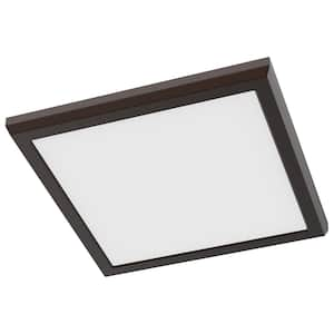 Blink Performer 9 in. Bronze Selectable CCT Color Changing LED Square Ceiling Flush Mount Light Fixture