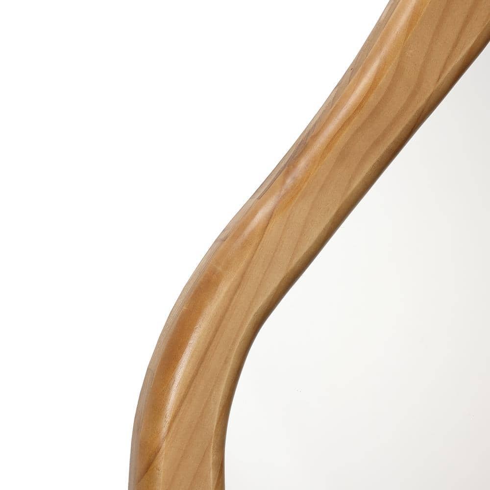Organic Pine Wood Free Form Wall Mirror