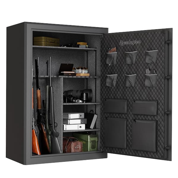 42 + 6-Gun Fireproof Gun Safe with Electronic Lock, Rich Gray Hammertone Finish