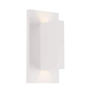 Vista 9-in 1-Light 7-Watt White Integrated LED Exterior Wall Sconce