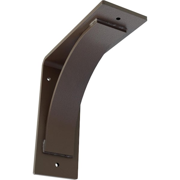 Ekena Millwork 3 in. x 8 in. x 8 in. Hammered Brown Morris Steel Bracket