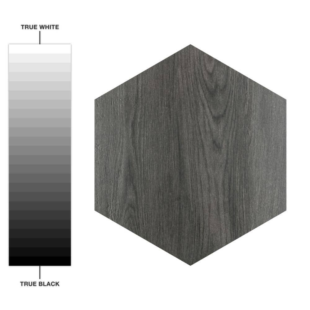Natura Hex Nero 14" x 16.25" Porcelain Wood Look Tile